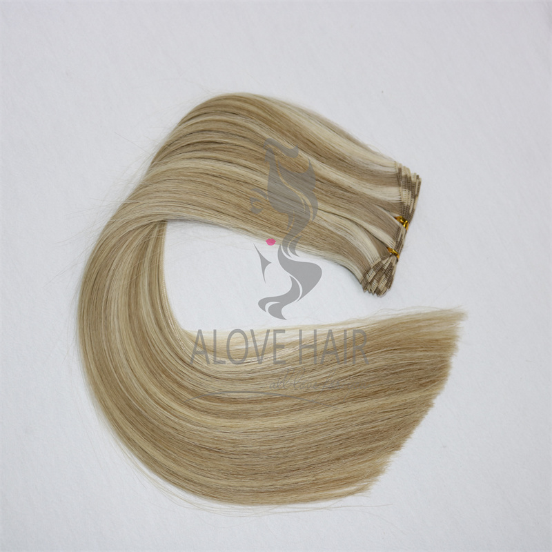 High quality piano color 18/22 hand tied wefts for haireducation